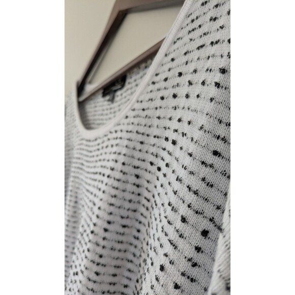 LIV by Habitat Textured Dot Swing Sweater XL Boho White Cozy Rolled Pointed Hem - Picture 3 of 9
